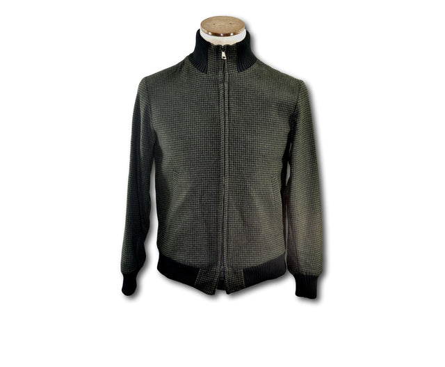 Giubbino Bomber lana doppia zip