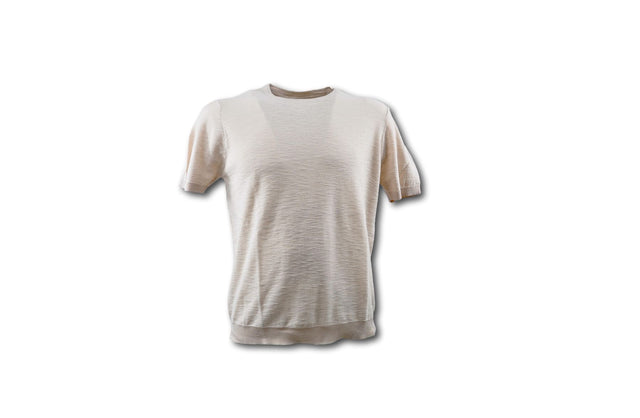 Maglia uomo in lino e cotone mezza manica