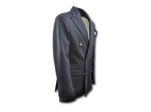 Giacca Blazer doppiopetto in lana stretch