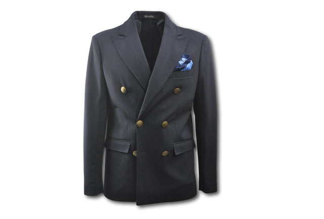 Giacca Blazer doppiopetto in lana stretch