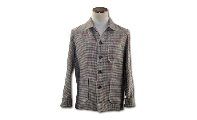 Giacca camicia lana pied de poul